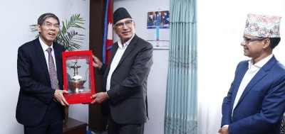  अर्थमन्त्री पौडेल र चीनका उपमन्त्री लिजुनबीच शिष्टाचार भेट 