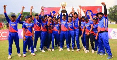  सिंगापुरलाई पराजित गर्दै नेपालले जित्यो एसीसी यू-१६ इस्ट जोन कपको उपाधि 