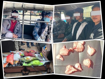  ब्राउन सुगर र गाँजासहित ६ जना पक्राउ 