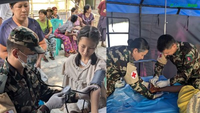  म्यानमारमा नेपाली सेना : भूकम्पपीडितको उपचारमा व्यस्त (भिडियो/तस्बिरसहित) 