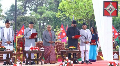  नवनियुक्त प्रधानमन्त्री शाहद्वारा १२:३४ मा शपथ ग्रहण 