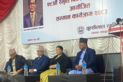  सुशासनलाई सुदृढ बनाउन अग्रजहरूको आदर्शलाई आत्मसात् गर्नुपर्छ : पूर्वराष्ट्रपति भण्डारी 