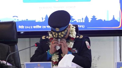  आईजीपी कार्कीले सम्बोधनका क्रममा ‘अमर प्रहरी’ लाई सम्झिँदा भक्कानिए 