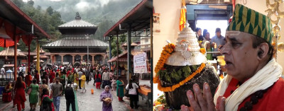  डोलेश्वर महादेव मन्दिरमा भक्तजनको घुँइचो 