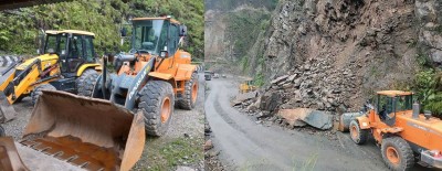  नारायणगढ-मुग्लिन सडकमा पहिरो पन्छाउने उपकरण तयारी अवस्थामा 