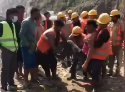  साँगामा सुक्खा पहिलो खस्दा एक मजदुर घाइते 