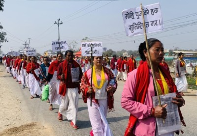  स्वर्गद्वारी गुठी किसानद्वारा घोराहीमा प्रदर्शन 