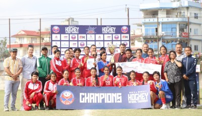  आर्मी बन्यो राष्ट्रिय महिला हक्कीको च्याम्पियन 