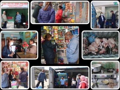  कागेश्वरी मनोहरामा-३ मा दर्ता नवीकरण नगरी खोलिएका पसलबाट म्याद गुज्रिएका खाद्य सामग्री बरामद 