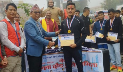  छैटौँ खुला दौड प्रतियोगिताको उपाधि नेपाली सेनाका कमलले जिते 