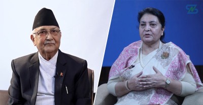  पूर्वराष्ट्रपति भण्डारीद्वारा अध्यक्ष ओलीको स्वास्थ्य अवस्थाबारे जानकारी 