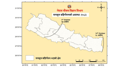  यस वर्षको मनसुन १२ दिन ढिलो गरी नेपालबाट बाहिरियो 