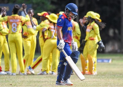  महिला टी- ट्वेन्टी क्रिकेट : युगान्डासँग नेपाल ४० रनले पराजित, फाइनल यात्रा समाप्त 