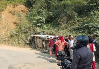  पाल्पामा गाडी हुँदा पाँच जना घाइते 