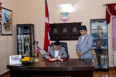  राष्ट्रपति पौडेलद्वारा विभिन्न पाँचवटा विधेयक प्रमाणीकरण 