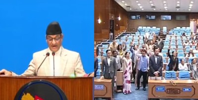  सभामुखले पेलेरै सदन अघि बढाए , गृहमन्त्रीले बोलिरहँदा रास्वपा र राप्रपाको अवरोध 