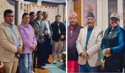  झाँक्री–श्रेष्ठसहितका नेताहरूले ओलीलाई गुन्डुमा भेटे 