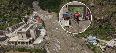  ल्हेन्दे खोलाले थुनिएको केरूङ खोला चिनियाँ पक्षले खोल्यो, बाढीग्रस्त रसुवागढी क्षेत्र सुनसान 