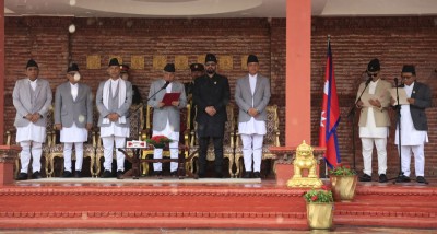  गृहमन्त्री गुरुङ र नवप्रवर्तनमन्त्री पुनले लिए शपथ 