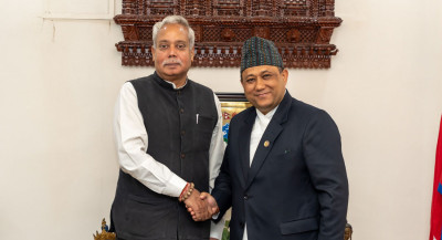 परराष्ट्रमन्त्री खनालसँग भारतीय राजदूत श्रीवास्तवको बिदाइ भेट 