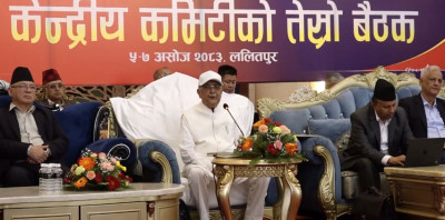  ओलीको प्रतिवेदन : नेतृत्व नछोड्ने, पुनर्गठनको बहसमा प्रतिवाद 