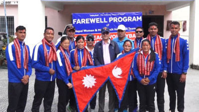  काभा बिच भलिबल टुरमा सहभागी हुने टोलीको बिदाइ 
