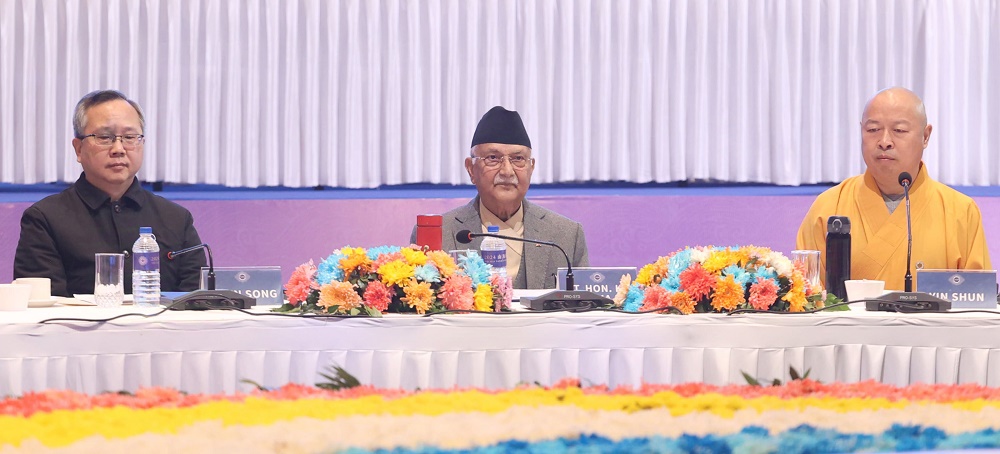 बौद्ध धर्ममा नेपाल र चीनबीचको सम्बन्ध चम्किलो धागोका रुपमा रहेको प्रधानमन्त्रीको भनाइ