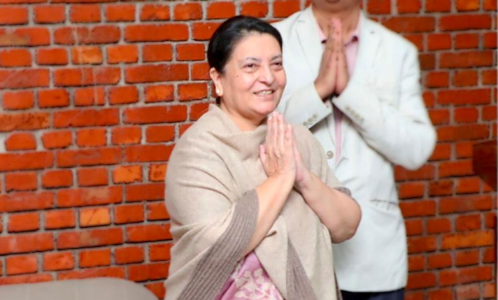 पूर्वराष्ट्रपति भण्डारी स्वदेश फिर्ता