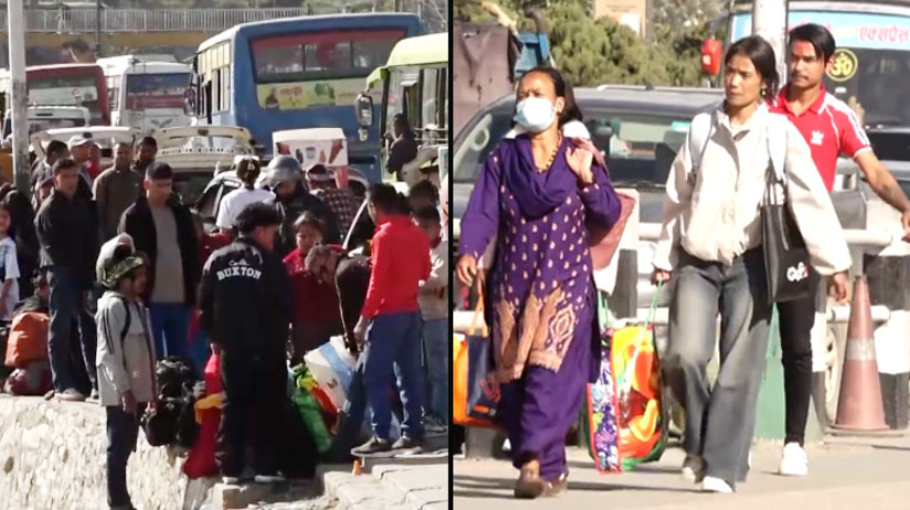 दसैंको अन्तिम दिन : सडकमा टीका थाप्न हिँड्नेको चहलपहल