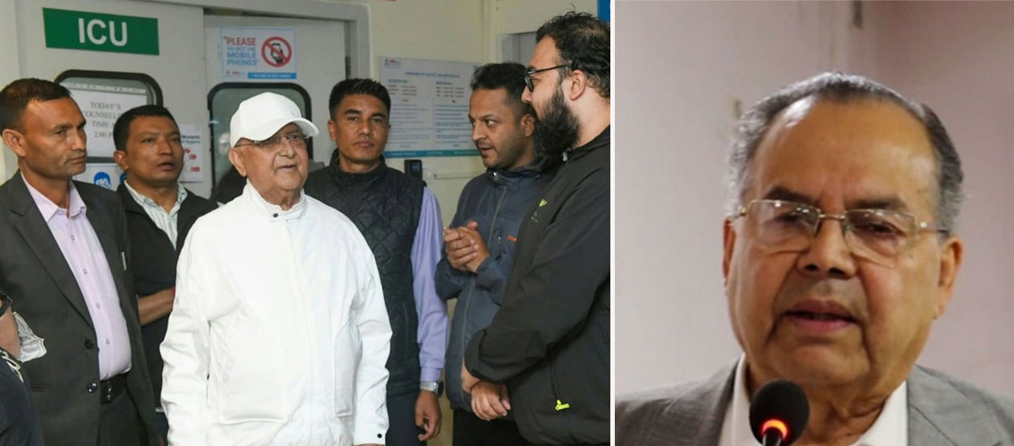 पूर्वप्रधानमन्त्री झलनाथ खनाल अस्पताल भर्ना, ओलीले स्वास्थ्य अवस्थाबारे जानकारी लिए
