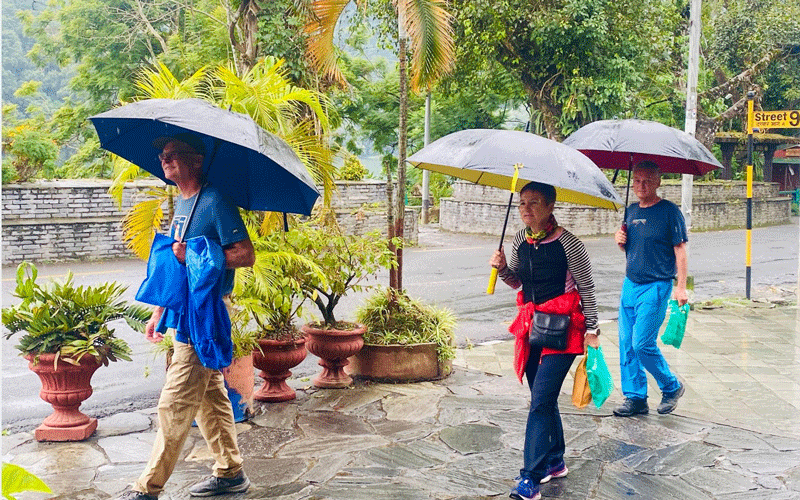 वर्षा र हिमपातले पर्यटकीय गतिविधि प्रभावित